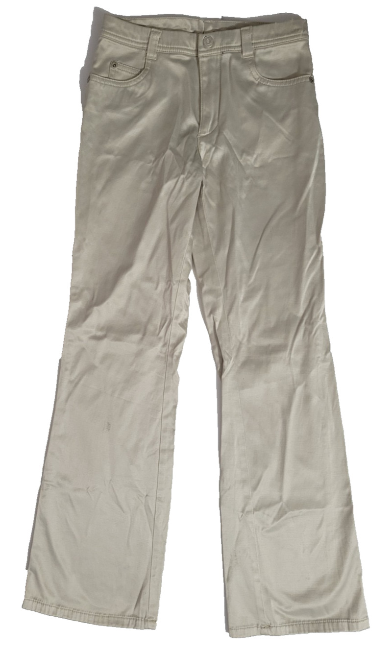Limited Too Girls 12 Slim Champagne Beige Satin Flare Pants Y2K
